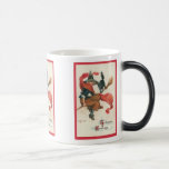Vintage Witch and Cat on Broomstick Mug