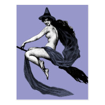 Vintage Witch Post Card