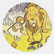 Vintage Wizard of Oz 1st Edition Print Round Sticker