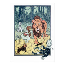 Vintage Wizard of Oz Characters Yellow Brick Road Postcards