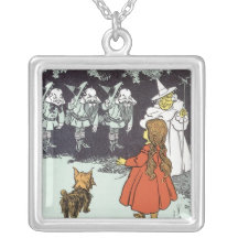 Vintage Wizard of Oz Dorothy Toto Glinda Munchkins Pendant