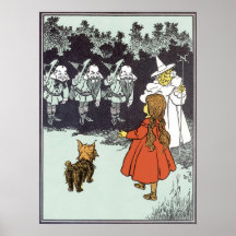 Vintage Wizard of Oz Dorothy Toto Glinda Munchkins Posters