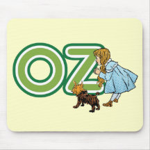 Vintage Wizard of Oz; Dorothy Toto with Letters OZ Mousepad