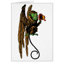 Vintage Wizard of Oz; Evil Flying Monkey Hat Card