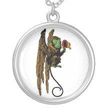 Vintage Wizard of Oz; Evil Flying Monkey Hat Necklace