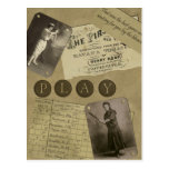 Vintage Women's Baseball Postcard
