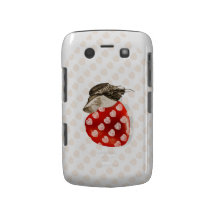 Vintage Women's Hat with Hearts Blackberry Case