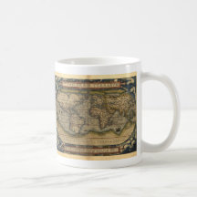 Vintage World Map Atlas Historical Design Mug