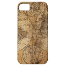 Vintage World Map Atlas iPhone 5 Cases