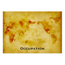 Vintage World Map Business Card