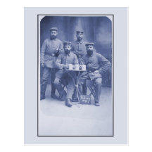 Vintage World War 1 photo German soldiers Post Card
