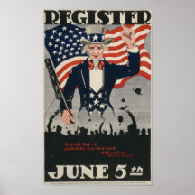 Vintage WW 1 Flag Dat Poster