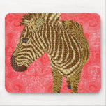 Vintage Zebra Red Mousepad