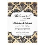 Vinvtage Damask Label Wedding Rehearsal Dinner invitations