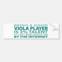 Viola Player 3% Talent Bumper Stickers