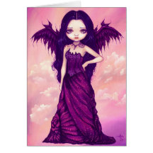 "Violet Angel" Greeting Card