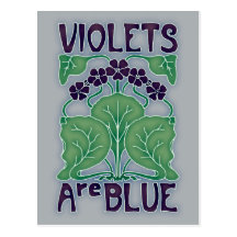 Violets Are Blue Postcards