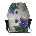 Violets Wildflowers Customisable Commuter Bags