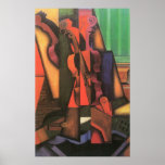 Violin and Guitar by Juan Gris, Vintage Cubism Poster