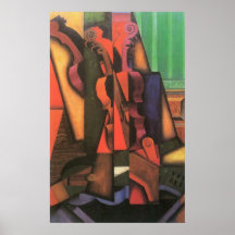 Violin and Guitar by Juan Gris, Vintage Cubism Poster