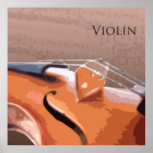 Violin Art Poster