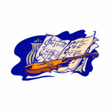 violin blue music jar still life.png photo cut outs