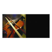 Violin & Bow Close-Up 1 Personalized Photo Card