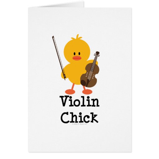 Violin Chick Greeting Card