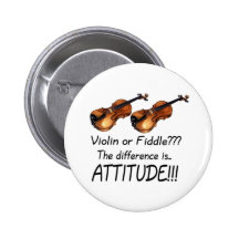 Violin or Fiddle??? Pinback Buttons