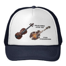 VIOLIN PLAYERS CUT UP MANDOLINS FOR FIREWOOD MESH HATS