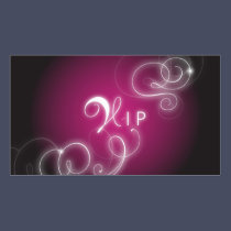 VIP Night Club Business Card Elegant Flourish Glow business cards