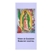 Virgen de Guadalupe Spanish Prayer Card Rack Card Template