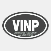 Virgin Islands National Park Oval Sticker
