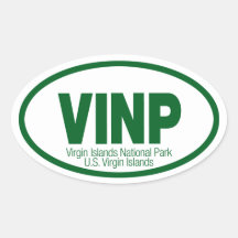 Virgin Islands National Park Oval Stickers