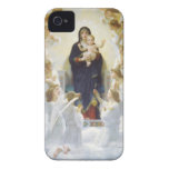 Virgin Mary and Jesus with angels iPhone 4 Case-Mate Case