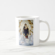 Virgin Mary and Jesus with angels Mugs
