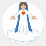 Virgin Mary Round Sticker