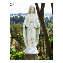 Virgin Mary Statue Post Card