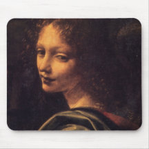 Virgin of the Rocks - Angel Mouse Pad