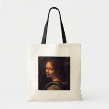 Virgin of the Rocks - Angel Tote Bags