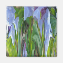 Virginia Bluebells Abstract Refrigerator Magnets