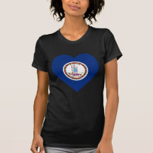 Virginia Flag Heart Shirts
