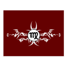 Virgo Tribal Postcard