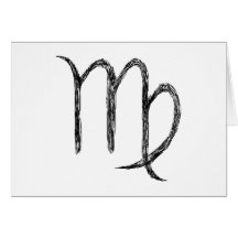 Virgo. Zodiac Astrological Sign. Greeting Card