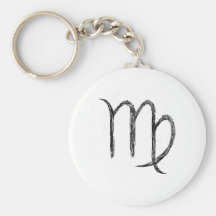 Virgo. Zodiac Astrological Sign. Key Chains
