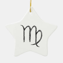 Virgo. Zodiac Astrological Sign. Christmas Ornaments