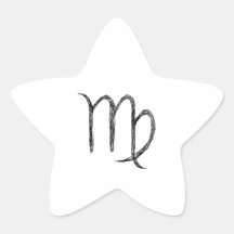 Virgo. Zodiac Astrological Sign. Star Stickers