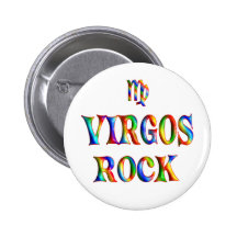 Virgos Rock Pinback Buttons
