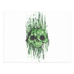 virus skull concept  illustration post card