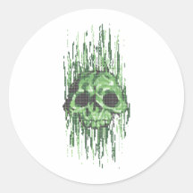 virus skull concept  illustration sticker